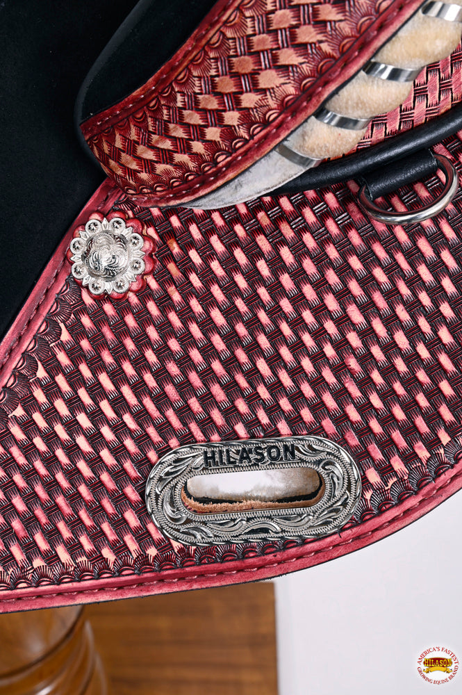 Hilason Western Horse Trail Barrel Racing American Leather Saddle