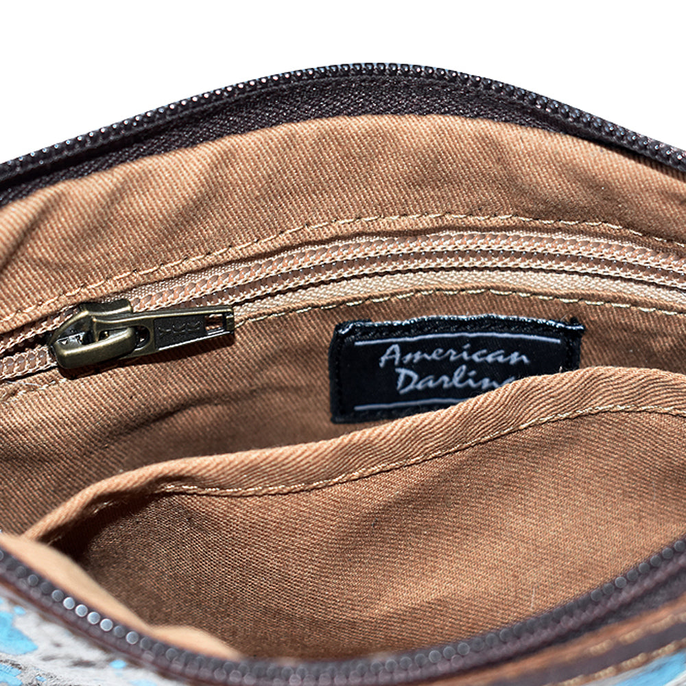 American Darling Small Crossbody Hair On Genuine Leather Women Bag Western Handbag Purse