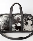 American Darling ADBGS174BKW Duffel Hair On Genuine Leather Women Bag Western Handbag Purse