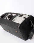 American Darling ADBGS174BKW Duffel Hair On Genuine Leather Women Bag Western Handbag Purse