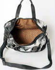 American Darling ADBGS174BKW Duffel Hair On Genuine Leather Women Bag Western Handbag Purse