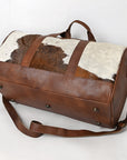 American Darling ADBGS174BRW Duffel Hair On Genuine Leather Women Bag Western Handbag Purse