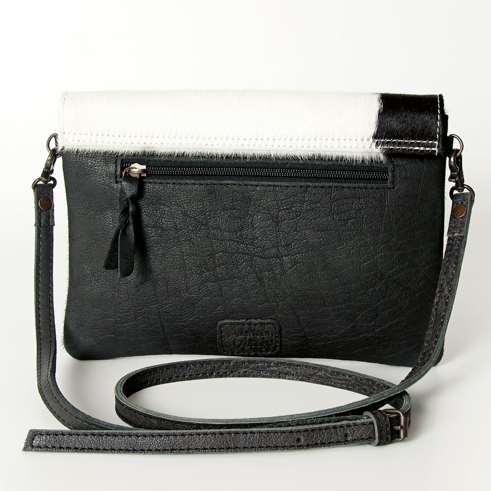 American Darling ADBGS178BKW Envelope Hair On Genuine Leather Women Bag Western Handbag Purse