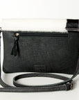 American Darling ADBGS178BKW Envelope Hair On Genuine Leather Women Bag Western Handbag Purse