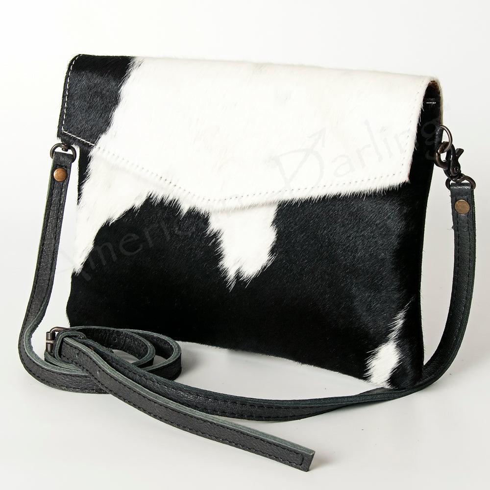 American Darling ADBGS178BKW Envelope Hair On Genuine Leather Women Bag Western Handbag Purse