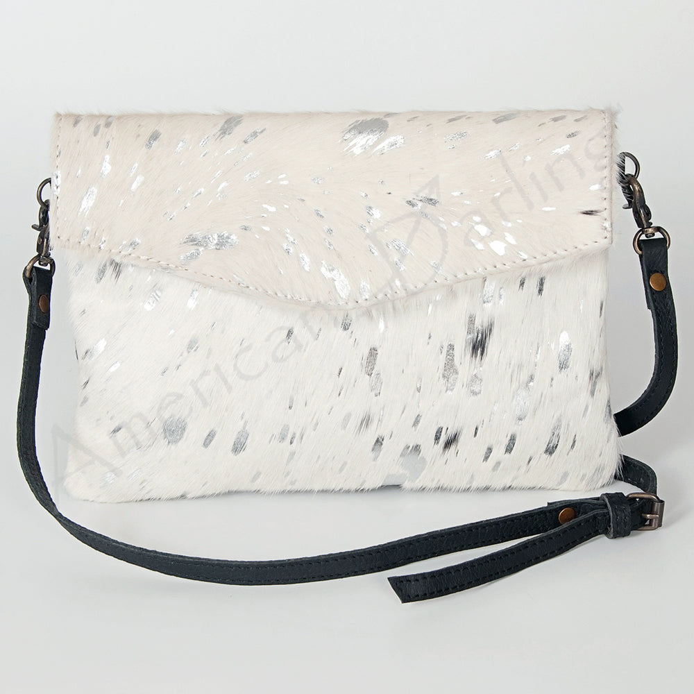 American Darling ADBGS178ACSL Envelope Hair On Genuine Leather Women Bag Western Handbag Purse