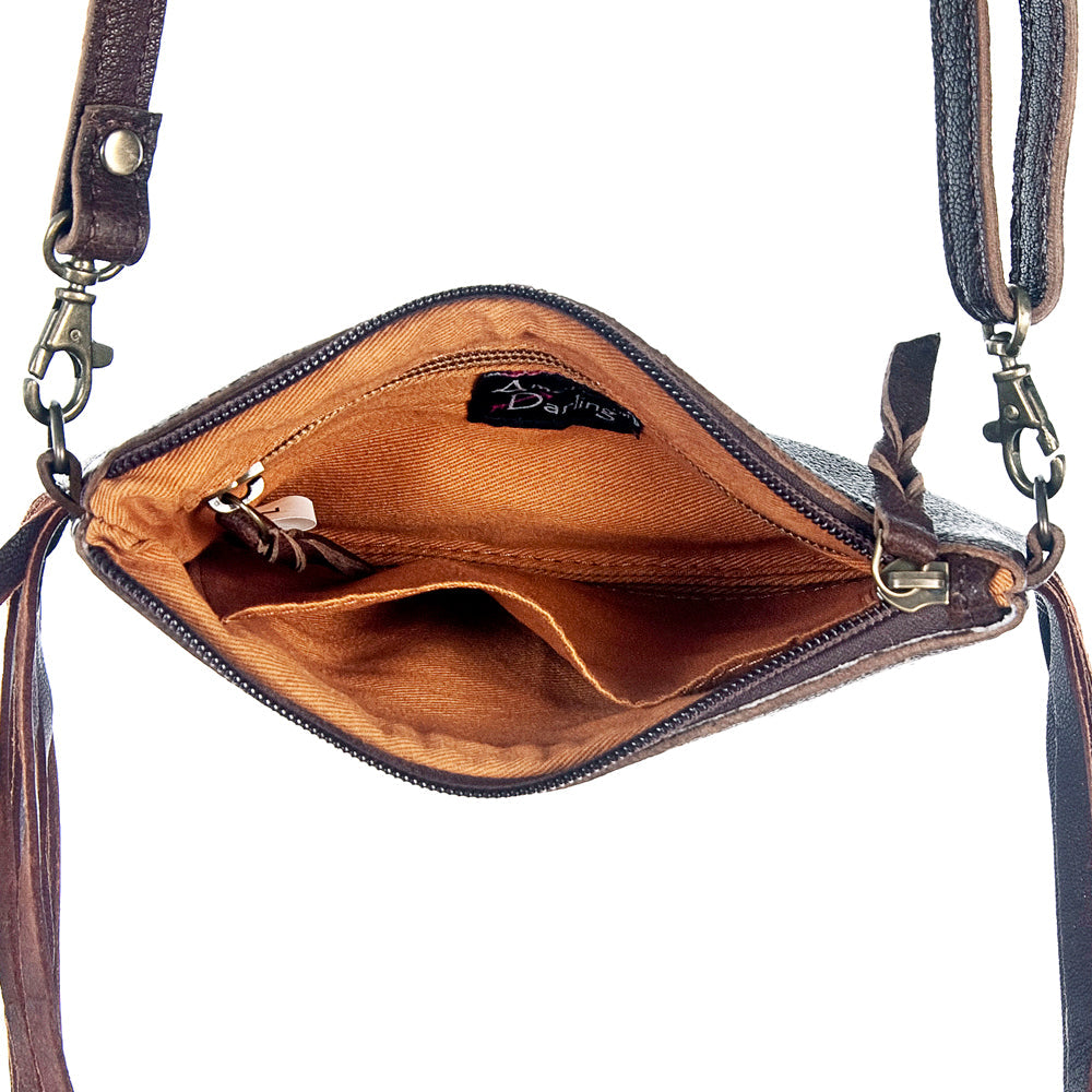 American Darling Small Crossbody Hair On Genuine Leather Women Bag Western Handbag Purse