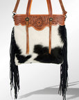 American Darling Cross Body Hand Tooled Hair On Genuine Leather Women Bag Western Handbag Purse