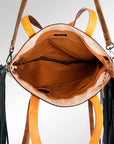 American Darling Cross Body Hand Tooled Hair On Genuine Leather Women Bag Western Handbag Purse