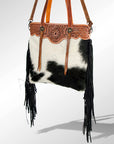 American Darling Cross Body Hand Tooled Hair On Genuine Leather Women Bag Western Handbag Purse