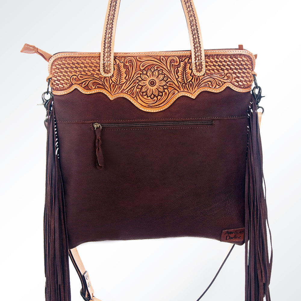 American Darling Cross Body Hand Tooled Hair On Genuine Leather Women Bag Western Handbag Purse