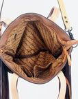 American Darling Cross Body Hand Tooled Hair On Genuine Leather Women Bag Western Handbag Purse