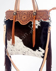 American Darling Cross Body Hand Tooled Hair On Genuine Leather Women Bag Western Handbag Purse
