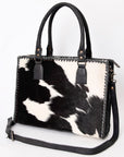 American Darling Briefcase Hair-On Genuine Leather Women Bag Western Handbag Purse