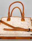 American Darling Briefcase Hair-On Genuine Leather Women Bag Western Handbag Purse