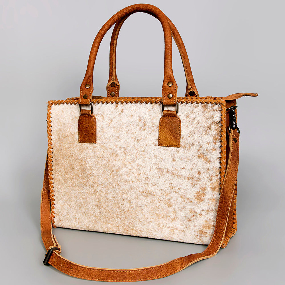 American Darling Briefcase Hair-On Genuine Leather Women Bag Western Handbag Purse