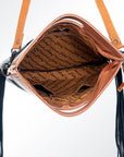 American Darling Clutch Hand Tooled Hair On Genuine Leather Women Bag Western Handbag Purse