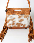 American Darling Clutch Hand Tooled Hair On Genuine Leather Women Bag Western Handbag Purse
