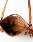 American Darling Clutch Hand Tooled Hair On Genuine Leather Women Bag Western Handbag Purse