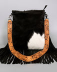 American Darling ADBGS192BKW Messenger Hair On Genuine Leather Women Bag Western Handbag Purse