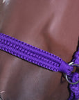 Hilason Flat Braided Paracord Horse Headstall Bridle Black W/ Crystals
