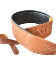 Leather Guitar Bass Strap 3.25 In Padded By Great American – Hilason
