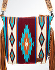 American Darling Large Crossbody Saddle Blanket Genuine Leather Women Bag Western Handbag Purse