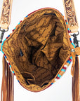 American Darling Large Crossbody Saddle Blanket Genuine Leather Women Bag Western Handbag Purse