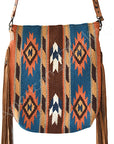 American Darling ADBG207 Cross Body Saddle Blanket Genuine Leather Women Bag Western Handbag Purse
