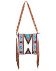 American Darling ADBG210 Large Crossbody Saddle Blanket Genuine Leather Women Bag Western Handbag Purse