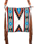 American Darling ADBG210 Large Crossbody Saddle Blanket Genuine Leather Women Bag Western Handbag Purse