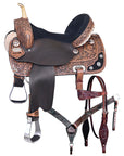 Hilason Western Horse Treeless Saddle American Leather Trail Barrel Tack