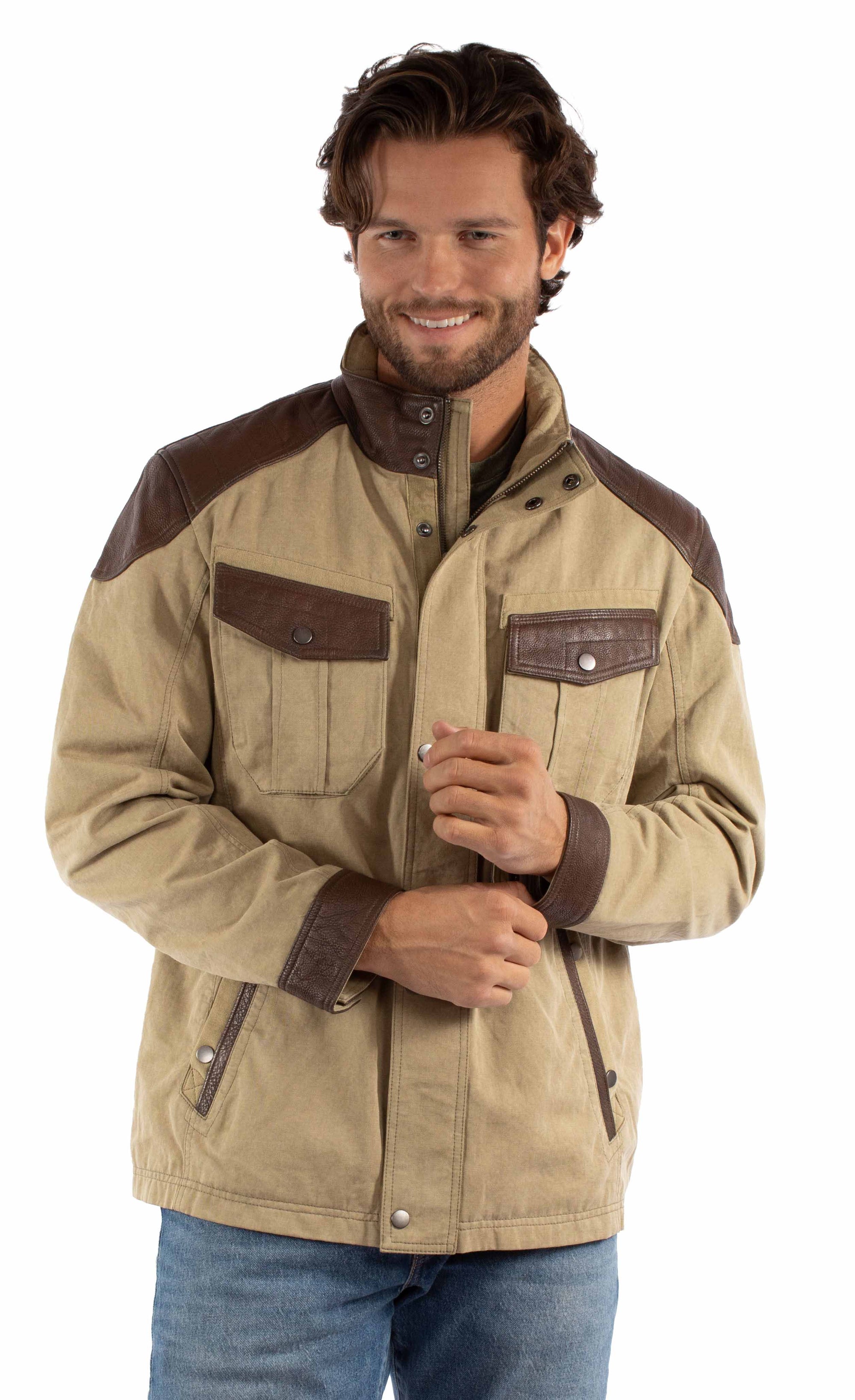 Men&#39;s Jacket W/canvas - 1089
