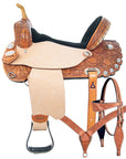 Hilason Western Horse Treeless Trail Barrel American Leather Saddle Tack