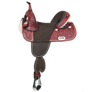 Hilason Western Horse Treeless Trail Barrel American Leather Saddle