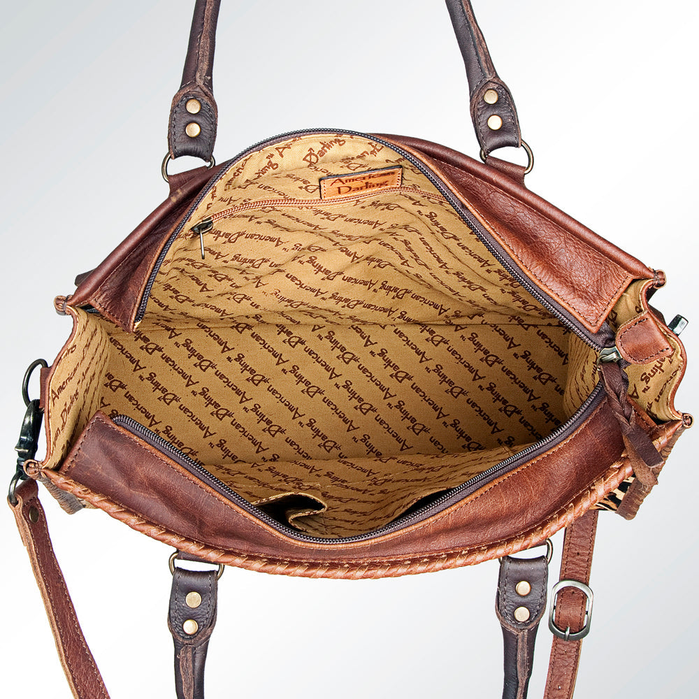 American Darling Briefcase Hair On Genuine Leather women bag western handbag purse