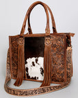 American Darling Briefcase Hand Tooled Saddle Blanket Genuine Leather women bag western handbag purse