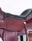 HILASON Western Horse Saddle American Leather Flex Tree Trail & Pleasure Mahogany