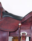 HILASON Western Horse Saddle American Leather Flex Tree Trail & Pleasure Mahogany