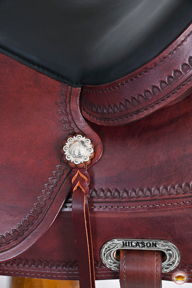 HILASON Western Horse Saddle American Leather Flex Tree Trail &amp; Pleasure Mahogany