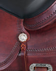 HILASON Western Horse Saddle American Leather Flex Tree Trail & Pleasure Mahogany
