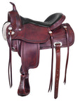 HILASON Western Horse Saddle American Leather Flex Tree Trail & Pleasure Mahogany