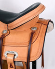 HILASON Western Horse Saddle American Leather Flex Tree Trail & Pleasure Oiled Tan
