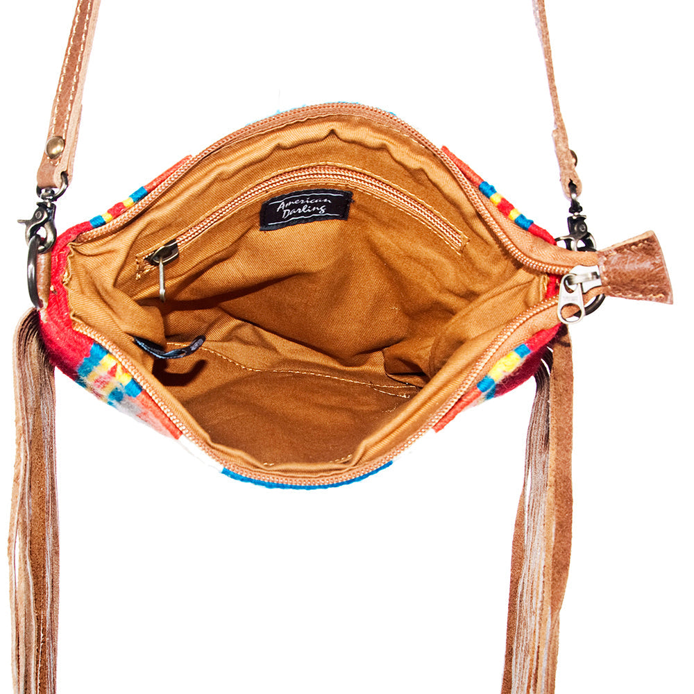 American Darling Cross Body Saddle Blanket Genuine Leather Women Bag Western Handbag Purse