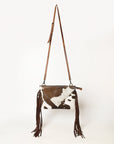 American Darling ADBG238BRW Envelope Hair-On Genuine Leather Women Bag Western Handbag Purse