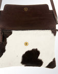 American Darling ADBG241 Envelope Hand Tooled Hair On Genuine Leather Women Bag Western Handbag Purse