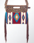 American Darling ADBG246 Clutch Hand Tooled Saddle Blanket Genuine Leather Women Bag Western Handbag Purse