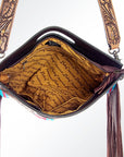 American Darling ADBG246 Clutch Hand Tooled Saddle Blanket Genuine Leather Women Bag Western Handbag Purse