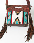 American Darling ADBG247 Clutch Hand Tooled Saddle Blanket Genuine Leather Women Bag Western Handbag Purse
