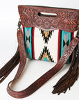 American Darling ADBG247 Clutch Hand Tooled Saddle Blanket Genuine Leather Women Bag Western Handbag Purse